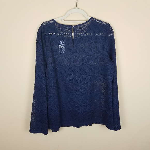 Banana Republic Navy Lace Blouse - Picture 1 of 6